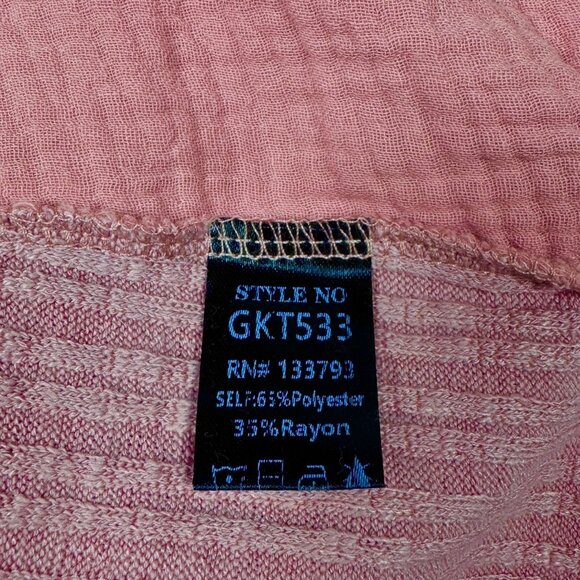 POL Womens Oversized Quilted Floral Patchwork Top SZ S Pink Cottage Boho - Picture 11 of 14